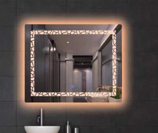 Specchio d'argento antico del sensore di tocco del defogger Specchio di vetro del bagno del LED all'ingrosso della fabbrica